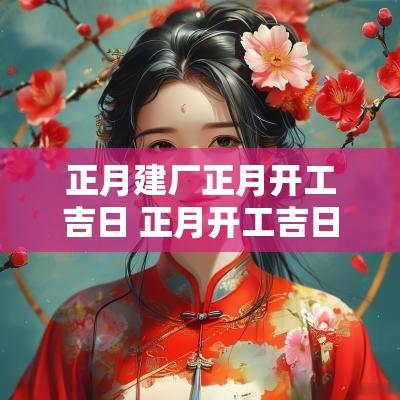 正月建厂正月开工吉日 正月开工吉日老黄历