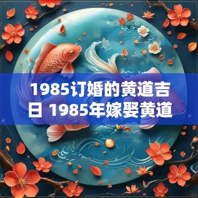 1985订婚的黄道吉日 1985年嫁娶黄道吉日