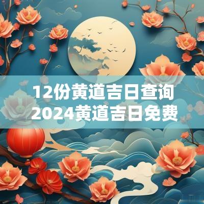 12份黄道吉日查询 2025黄道吉日免费查询