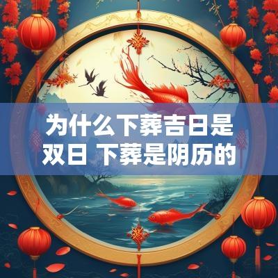 为什么下葬吉日是双日 下葬是阴历的单日好还是双日好