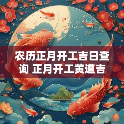 农历正月开工吉日查询 正月开工黄道吉日有哪几天