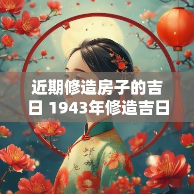 近期修造房子的吉日 1943年修造吉日