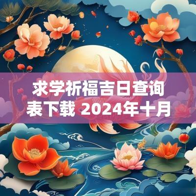 求学祈福吉日查询表下载 2025年十月祈福黄历吉日查询表 求学祈福吉日查询表下载 2025年十月祈福黄历吉日查询表