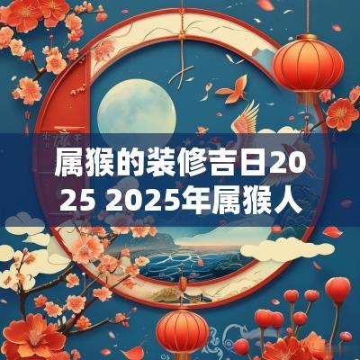属猴的装修吉日2025 2025年属猴人装修吉日