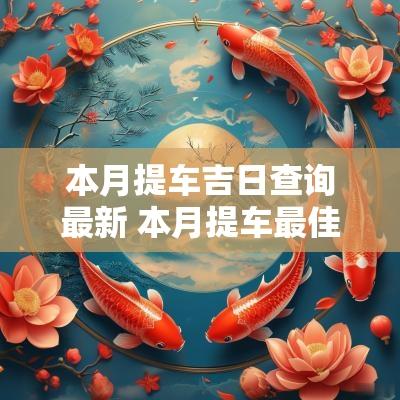 本月提车吉日查询最新 本月提车最佳日子