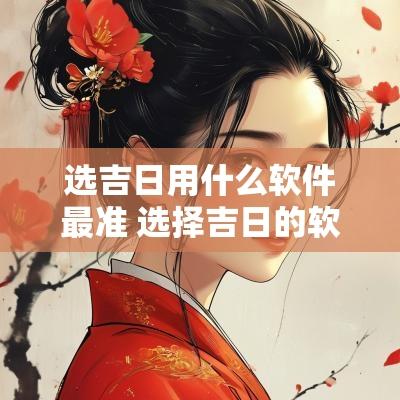 选吉日用什么软件最准 选择吉日的软件有哪些