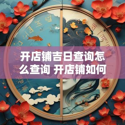 开店铺吉日查询怎么查询 开店铺如何选择吉日
