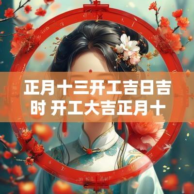 正月十三开工吉日吉时 开工大吉正月十三图片