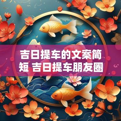 吉日提车的文案简短 吉日提车朋友圈
