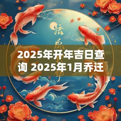 2025年开年吉日查询 2025年1月乔迁吉日