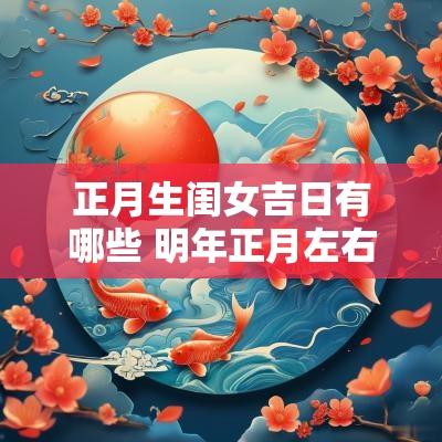 正月生闺女吉日有哪些 明年正月左右生孩子吉日