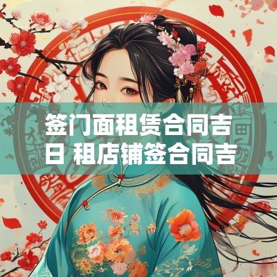 签门面租赁合同吉日 租店铺签合同吉日时辰