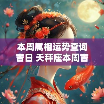 本周属相运势查询吉日 天秤座本周吉日运势查询