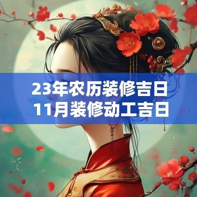 23年农历装修吉日 11月装修动工吉日