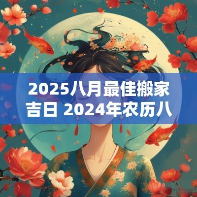 2025八月最佳搬家吉日 2025年农历八月搬家最旺吉日查询