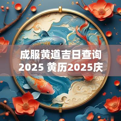 成服黄道吉日查询2025 黄历2025庆典吉日查询