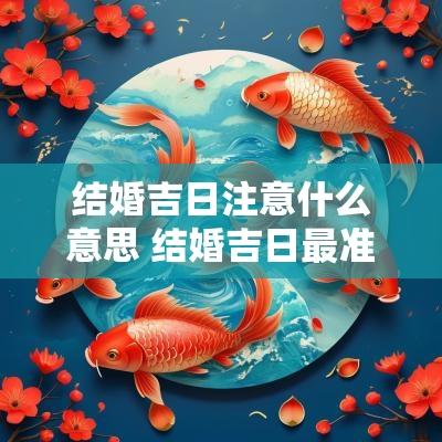 结婚吉日注意什么意思 结婚吉日最准确的方法