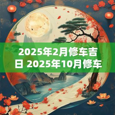 2025年2月修车吉日 2025年10月修车吉日