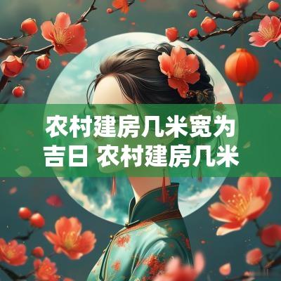 农村建房几米宽为吉日 农村建房几米为采光