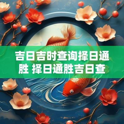 吉日吉时查询择日通胜 择日通胜吉日查询