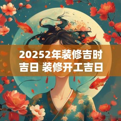 20252年装修吉时吉日 装修开工吉日吉时朝哪个方向