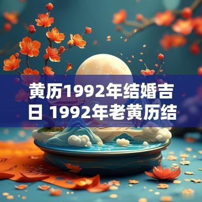 黄历1992年结婚吉日 1992年老黄历结婚吉日