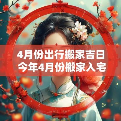 4月份出行搬家吉日 今年4月份搬家入宅吉日