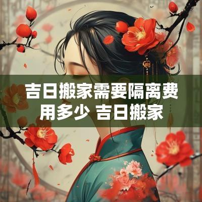 吉日搬家需要隔离费用多少 吉日搬家