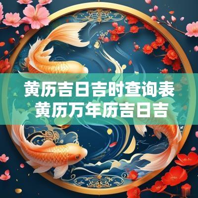 黄历吉日吉时查询表 黄历万年历吉日吉时
