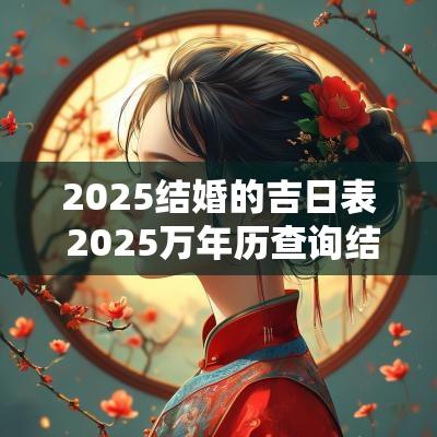 2025结婚的吉日表 2025万年历查询结婚吉日