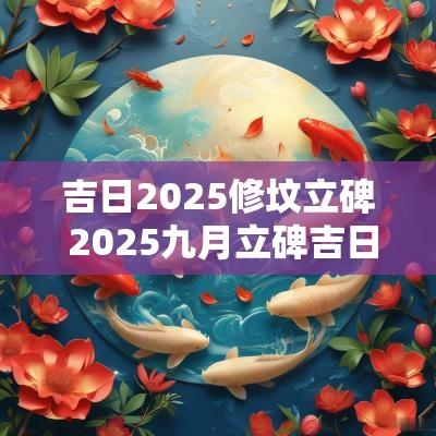 吉日2025修坟立碑 2025九月立碑吉日