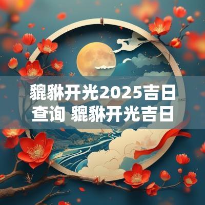貔貅开光2025吉日查询 貔貅开光吉日2016年