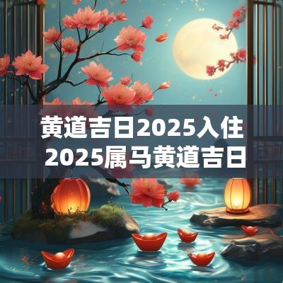 黄道吉日2025入住 2025属马黄道吉日