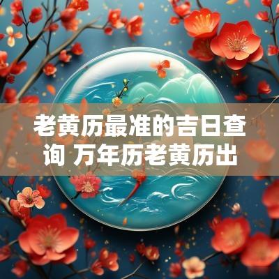 老黄历最准的吉日查询 万年历老黄历出行吉日