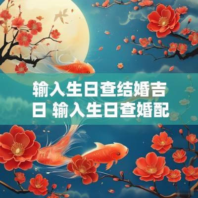输入生日查结婚吉日 输入生日查婚配