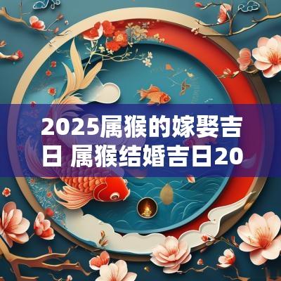 2025属猴的嫁娶吉日 属猴结婚吉日2025年
