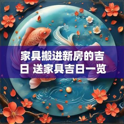 家具搬进新房的吉日 送家具吉日一览表
