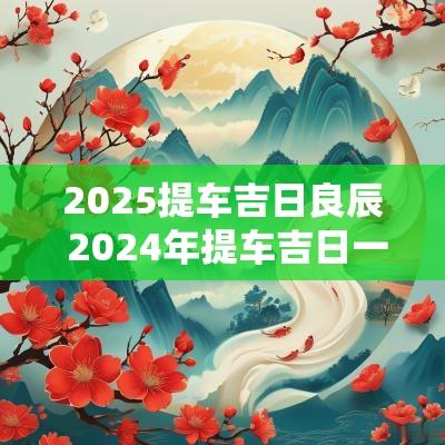 2025提车吉日良辰 2025年提车吉日一览表