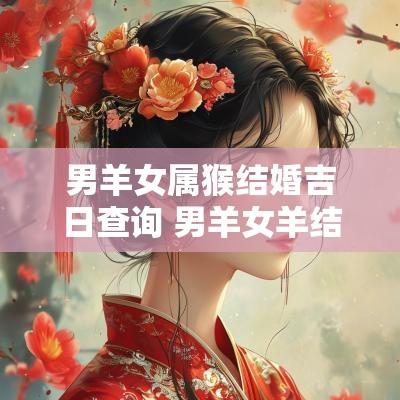 男羊女属猴结婚吉日查询 男羊女羊结婚几月好