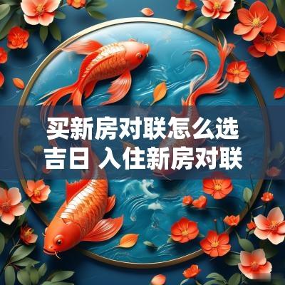 买新房对联怎么选吉日 入住新房对联有什么讲究