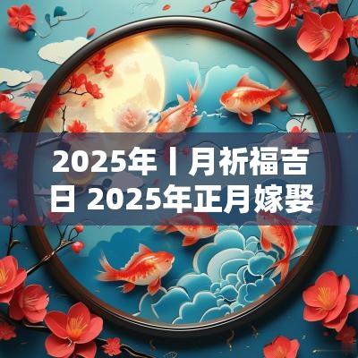 2025年丨月祈福吉日 2025年正月嫁娶吉日