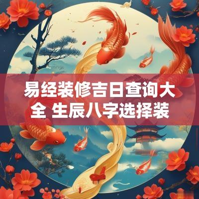 易经装修吉日查询大全 生辰八字选择装修吉日