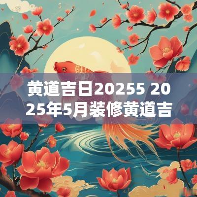 黄道吉日20255 2025年5月装修黄道吉日