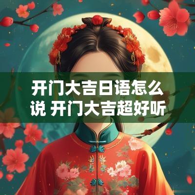 开门大吉日语怎么说 开门大吉超好听日语