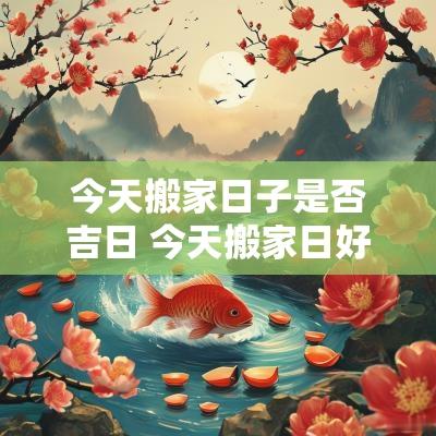 今天搬家日子是否吉日 今天搬家日好吗