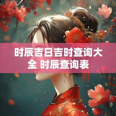 时辰吉日吉时查询大全 时辰查询表
