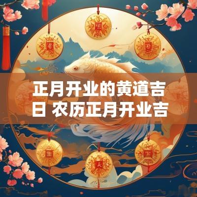 正月开业的黄道吉日 农历正月开业吉日