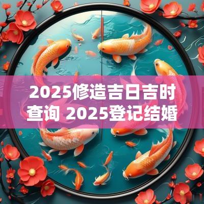 2025修造吉日吉时查询 2025登记结婚吉日吉时