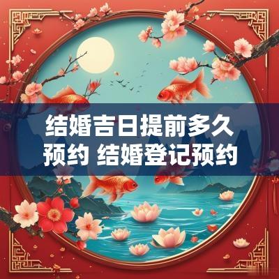 结婚吉日提前多久预约 结婚登记预约提前多少天