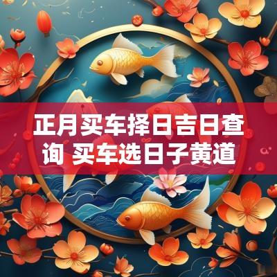 正月买车择日吉日查询 买车选日子黄道吉日查询